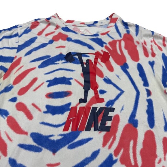 Nike Dri-Fit Men's Colorful Tie Dye Weight Lifting Training T-Shirt, Size XXL - Picture 3 of 6